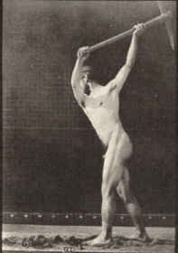Plate 385 Farmer, using a pick — figure reference